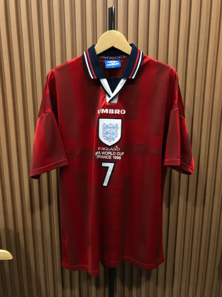 England Away Jersey 1998 with No. 7 David Beckham 