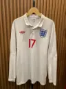 England Home 2009/10 Long Sleeve - #17 David Beckham