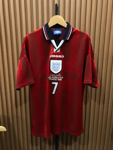 England Away Jersey 1998 with No. 7 David Beckham 