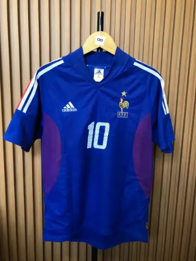 France Home Jersey 2002 with No. 10 Zinedine Zidane