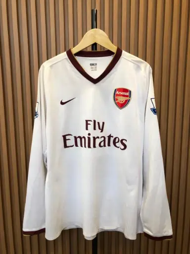 Arsenal Away 2007–2008 (Long Sleeve, Player Issue) with No. 4 Cesc Fàbregas 