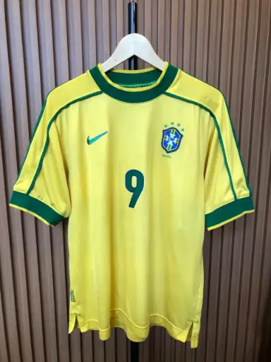 Brazil Home 1998 Player Issue - 9 Ronaldo Nazário